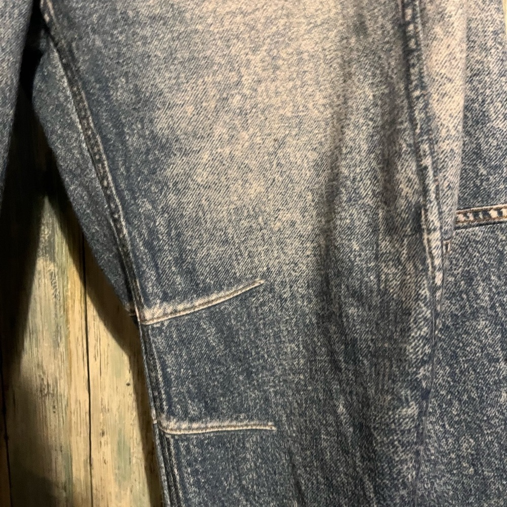 Oddi L Blue Barrel Leg Denim Look Leggings - Picture 6 of 6